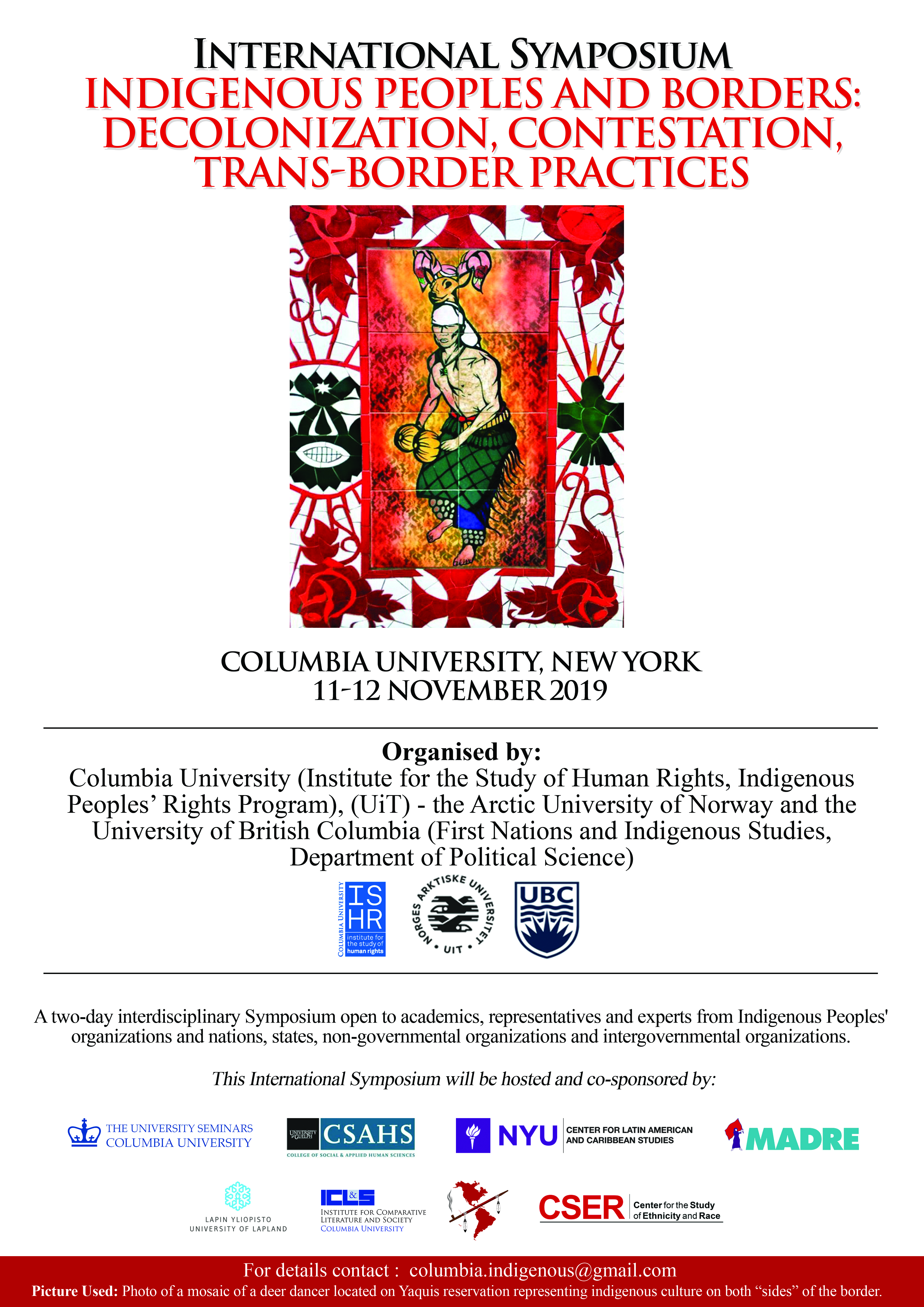 International Symposium Indigenous Peoples and Borders:  Decolonization, Contestation, Trans-border Practices